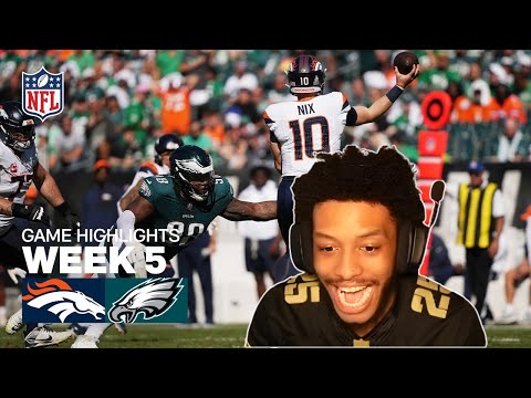 Namizzy Reacts to Denver Broncos vs Philadelphia Eagles Game Highlights | 2025 NFL Season Week 5
