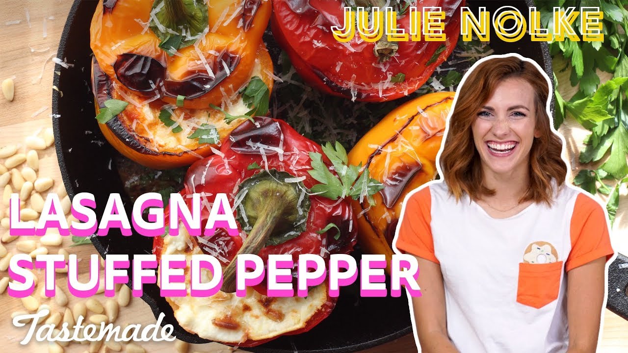 Lasagna Stuffed Pepper I Julie Nolke | Tastemade