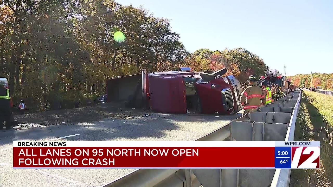 UPDATE: All lanes on 95 North now open following truck crash - YouTube