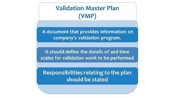 Validation Master Plan