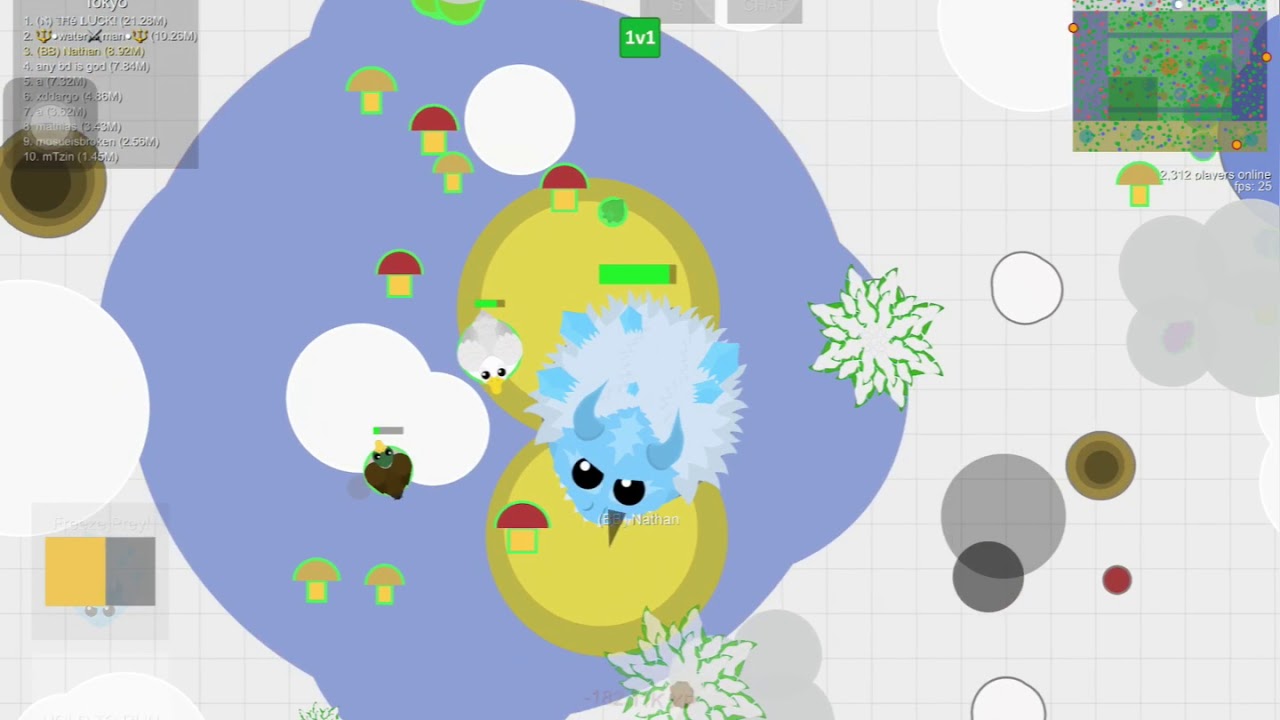 Snowman to 9 million with pumpkins - Mope.io
