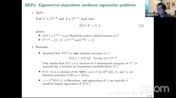 Talk by Zhaojun Bai (UC Davis)