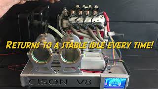 1/6 SCALE CISON GAS V8 8000 RPM REV LIMITER TESTING!!