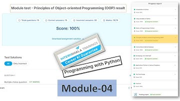 Programming with Python Module 4 Principles of Object oriented Programming OOP Solution by Vikas sir