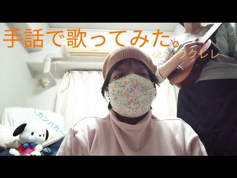 手話で、スピッツの『チェリー』歌ってみた。With ウクレレ