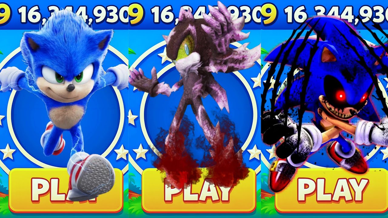 Sonic Dash - Super Sonic VS Oni Mephiles VS Sonic EXE _ Movie Sonic vs ...