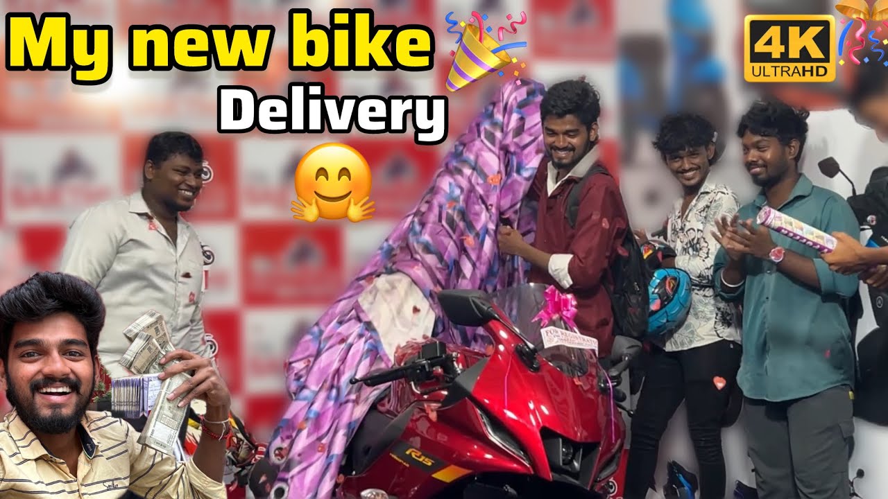 🎉R15 V4 bike Delivery 🥳| Most Awaited Superbike in 150cc Segment 💯| first ride + reactions😍