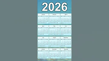 2026 Calendar 