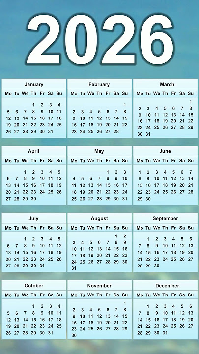 2026 Calendar