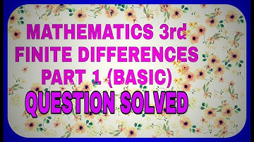 Finite difference method || finite difference method numerical analysis || finite differences