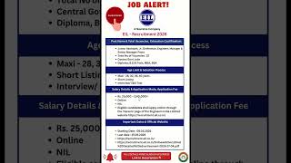 🔥EIL Recruitment 2026💥Central Govt Job | Salary ₹2.4 Lakh 😱 Diploma / BE Candidates Apply Now