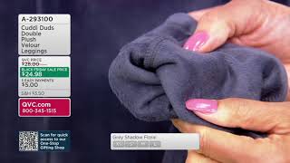 Cuddl Duds Double Plush Velour Leggings 