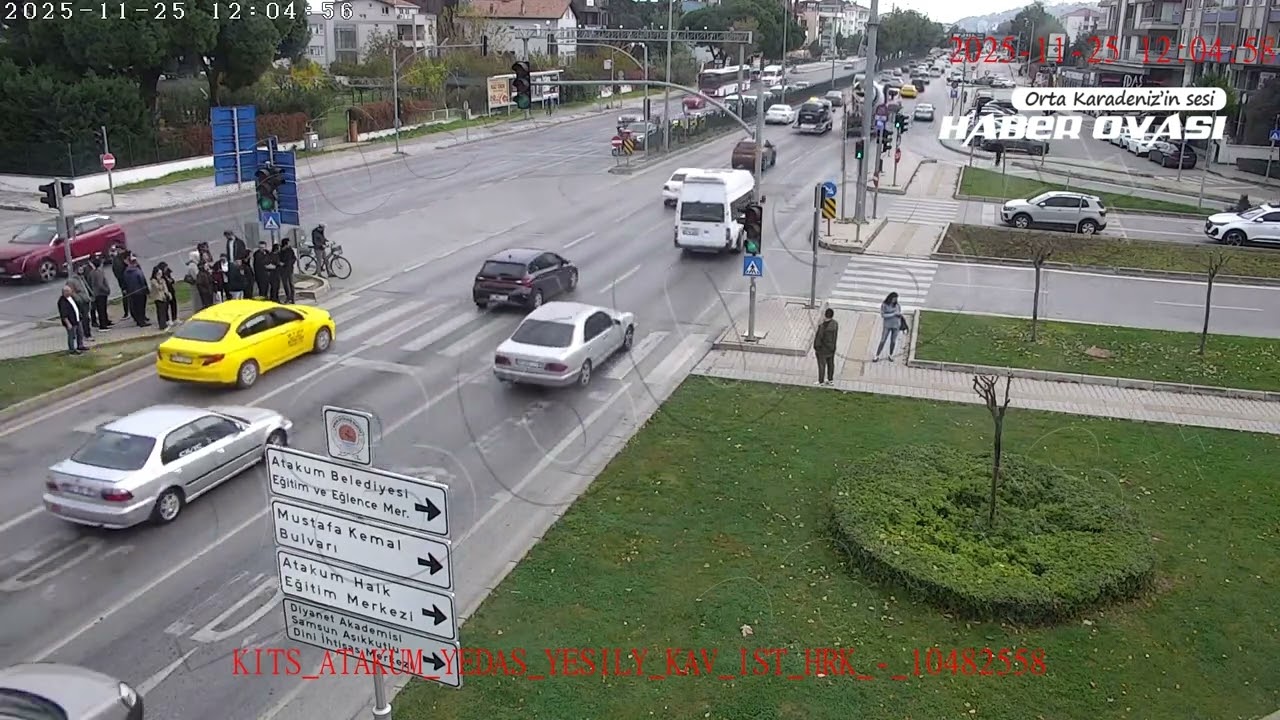 Samsun'da Kasım ayında korkutan kazalar MOBESE kameralarına yansıdı