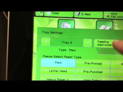 MX Sharp Change tray setting