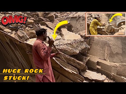 🔥 Huge Rocks Stuck in the Crusher Chain | Skilled Workers Break the Jam!