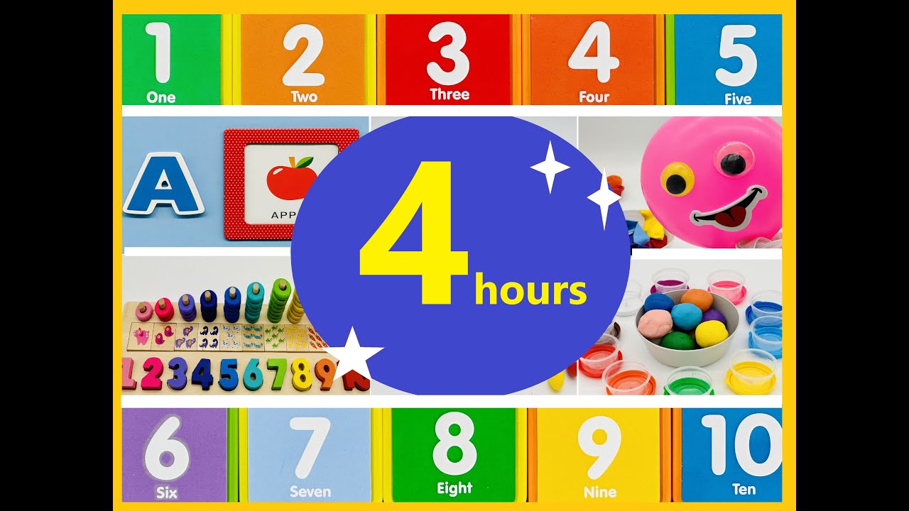 4 Hours of Kids Learning: ABCs, Numbers, Shapes & Fun Activities! - YouTube