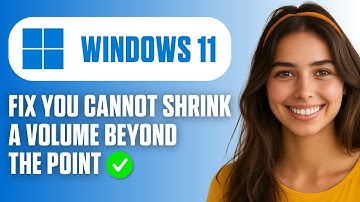 How To Fix You Cannot Shrink a Volume Beyond The Point (Windows 11) - Beginner Tutorial 2025