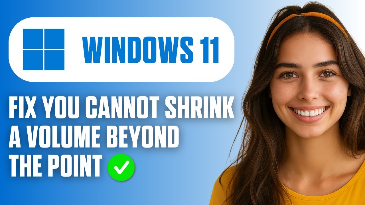 How To Fix You Cannot Shrink a Volume Beyond The Point (Windows 11) - Beginner Tutorial 2026