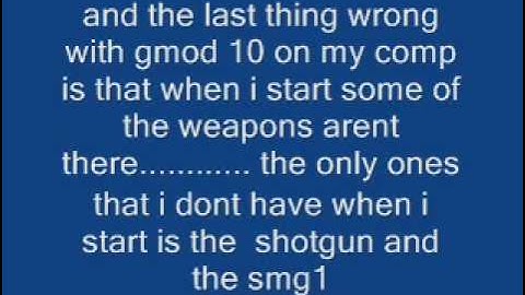 I need help with gmod