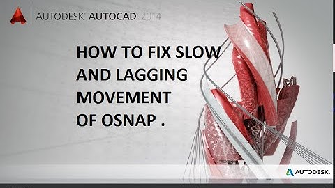 AUTOCAD--SLOW AND LAGGING MOVEMENT - OSNAP FIX....-