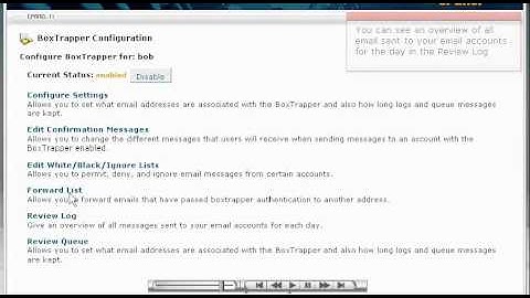 Configuring BoxTrapper in Cpanel