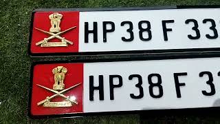 Army Number Plate For Army Men