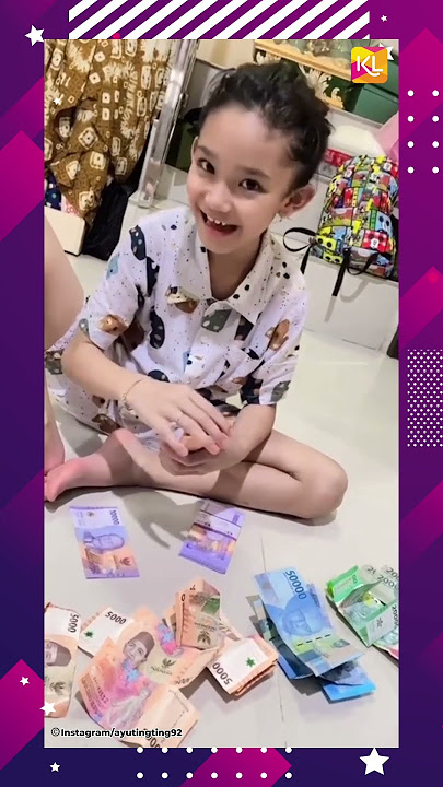 Lucunya Bilqis yang Sibuk Ngitung Uang THR