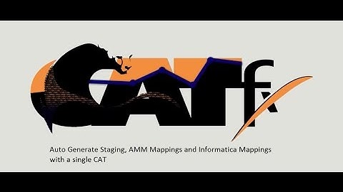Using CATfx to auto generate staging, AMM mappings and Informatica mappings