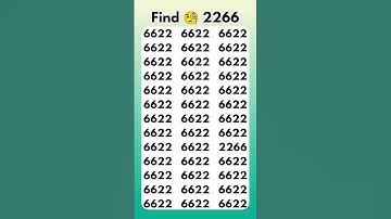 Find The Odd Number 2266 #shorts #youtubeshorts #oddoneout