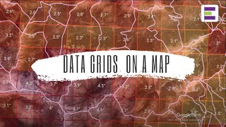 How do data grids look on a map? [with Google Earth Studio]
