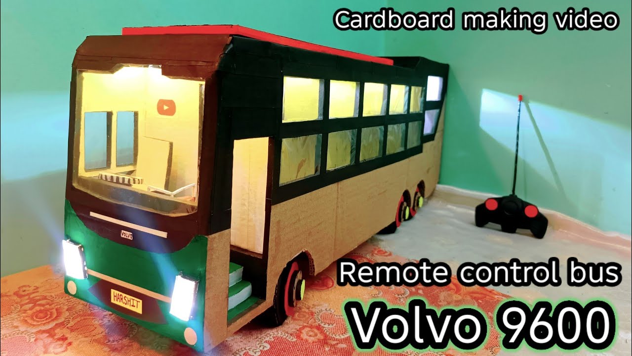 Remote Control Volvo Bus How to Make RC Volvo 9600 Bus 🚌 | Handmade Cardboard Full Build ...