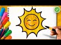 Dibuja un sol perfecto en 3 minutos ☀️ Fácil y rápido