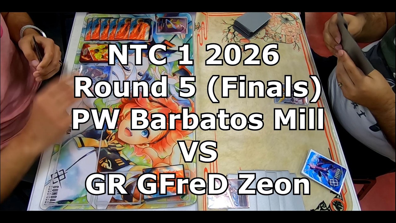 PW Barbatos Mill vs GR GFreD Zeon Table 1 Gameplay.  (Gundam NTC 1 2026 Round 5)