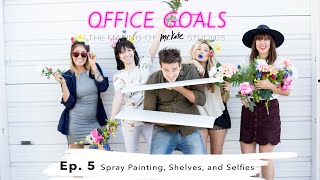 Office Goals Episode 5: Spray Painting, Shelves, and Selfies | Office Design & DIY Decor | Mr Kate