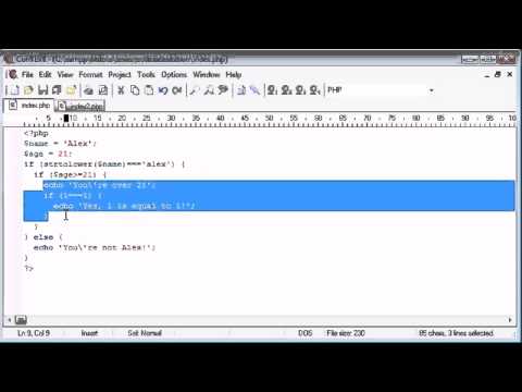 Beginner PHP Tutorial   8   Indentation