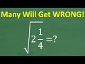 Understanding Square Roots and Fractions