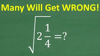 This Square Root Problem Confuses Everyone! Can You Do It?