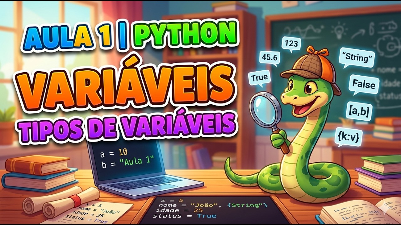 Aula 1: variáveis e tipos em Python - YouTube