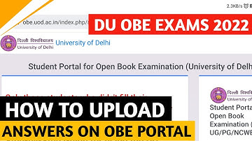 Du obe exams 2022 || How to upload answers on Obe Portal || How to create  obe answer pdf #obeexam