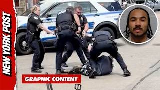 Shocking Moment Cop Fatally Shoots Man Who Knifed Him During Arrest in Wisconsin