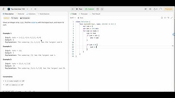 Leetcode 53: Maximum Sub Array