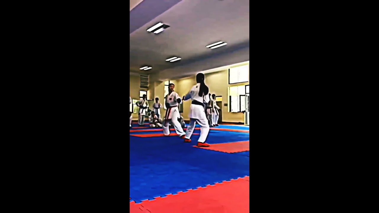 Girls Fight Girl S Kumite Karate Event Superb Point Shorts