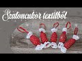 Textil szaloncukor készítése, varrása / karácsonyi dekoráció készítése / adventi készülődés