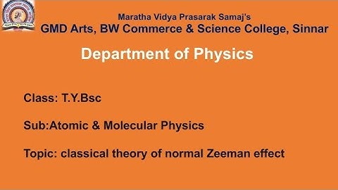 classical theory of normal zeeman effect