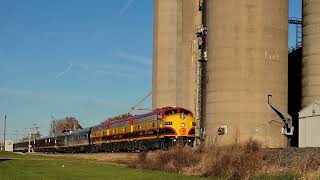 Kansas City Southern Railway Streamliner Southern Belle on Springfield Sub @ Murrayville IL 10/26/22