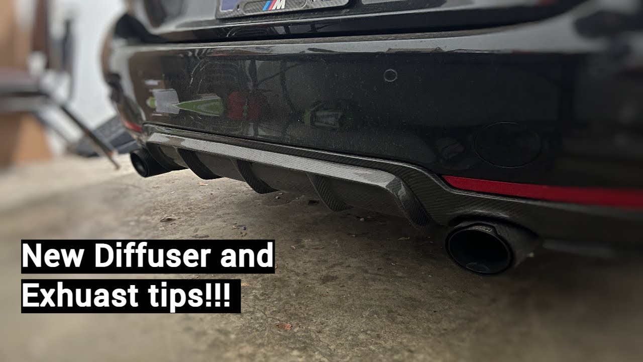 New Carbon Exhaust Tips and Diffuser For My Car!!! (BMW F32 440i) YouTube
