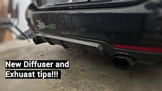 New Carbon Exhaust Tips and Diffuser For My Car!!! (BMW F32 440i)