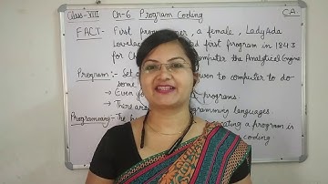 CBSE CA(Computer Application) Class-8 Ch-6 Program Coding Part-1