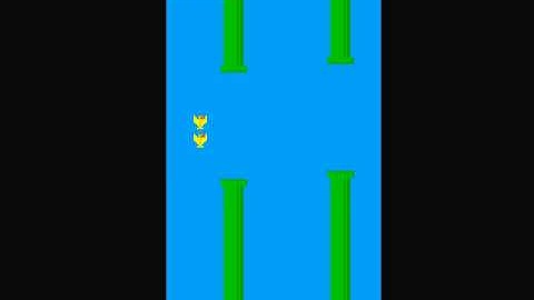 The artificial neural network plays Flappy Bird
