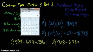 Consumer Math Section 3 Part 1 Guide